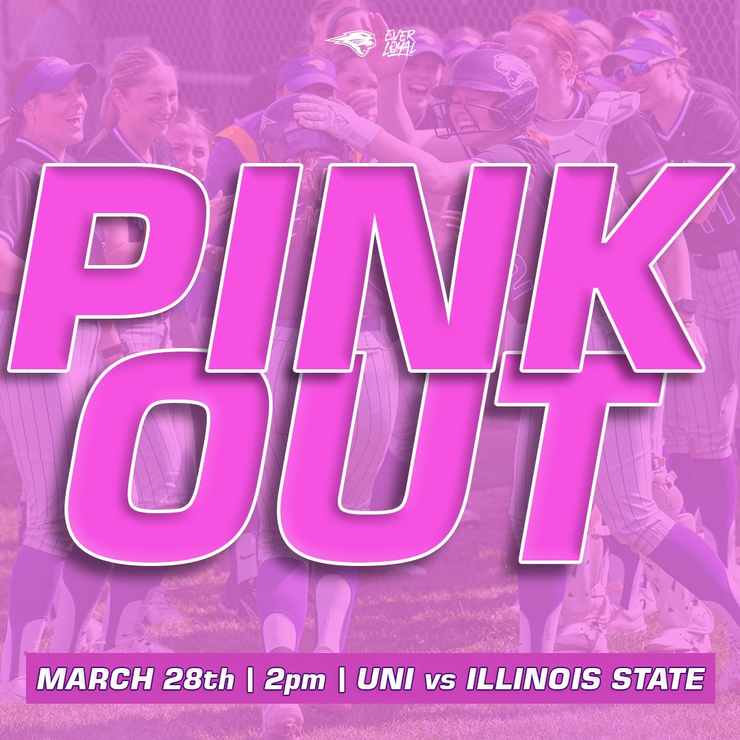 UNISoftball's tweet photo. Join us at Robinson-Dresser Sports Complex for a Pink Out!

#EverLoyal | #1UNI https://t.co/t8G5Zq1uyS