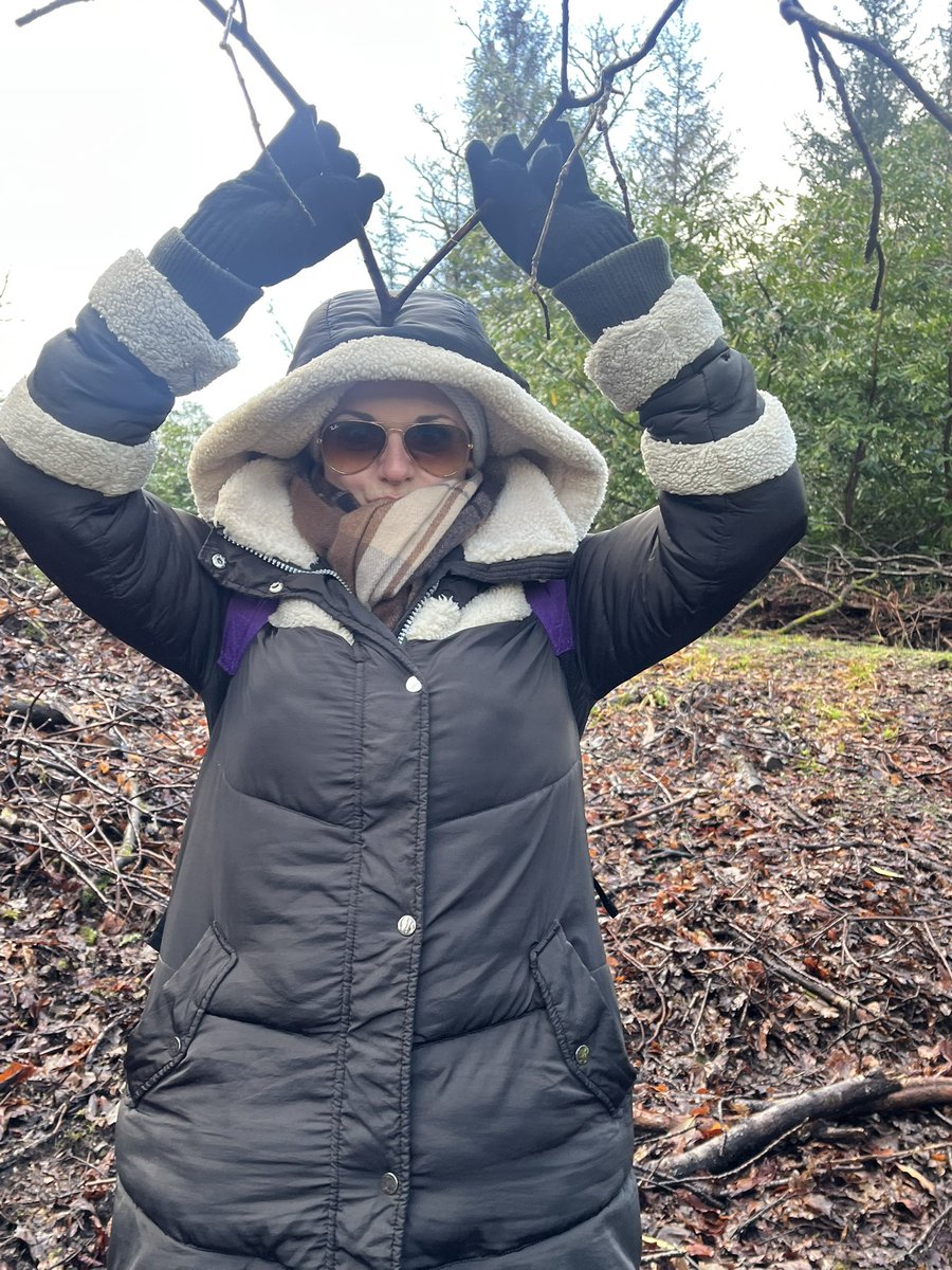 Miss Beveridge having fun in the woodlands 🙈🤣🥰