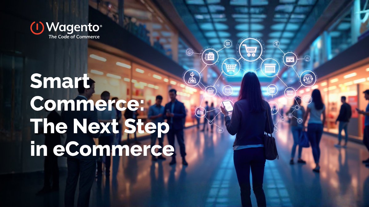 wagento's tweet photo. eCommerce is evolving. Are you? 🔄

Discover how Smart Commerce is moving beyond the transaction to deliver AI-driven personalization, AR/VR experiences, and seamless checkouts.

Get the full breakdown on the Wagento blog: https://t.co/hvONZaiW91

#eCommerce #SmartCommerce https://t.co/ntTmBGtPhO