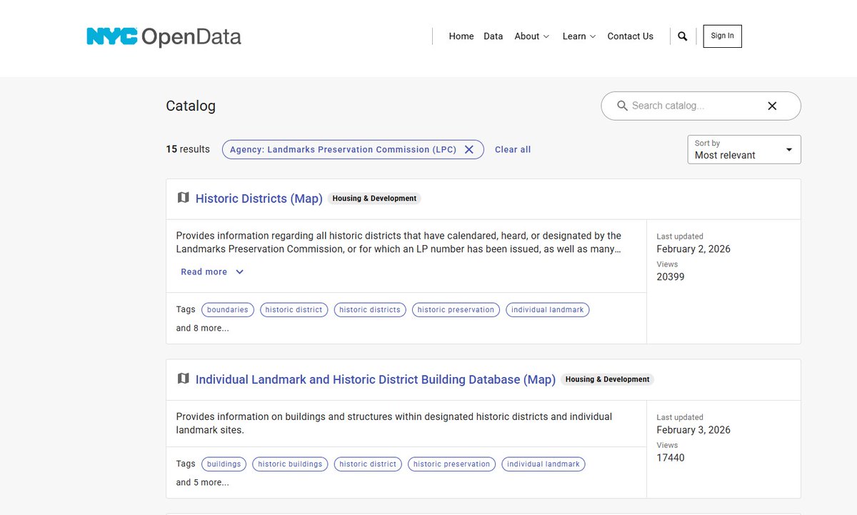 nyclandmarks's tweet photo. It's NYC #OpenDataWeek 2026! NYC’s Open Data provides public access to data sets generated by city agencies. LPC’s Open Data portal has agency data sets like permit application info, the individual landmark &amp; historic district building database, and more: https://t.co/2bXRFCc0F2 https://t.co/flmMHZcuf6