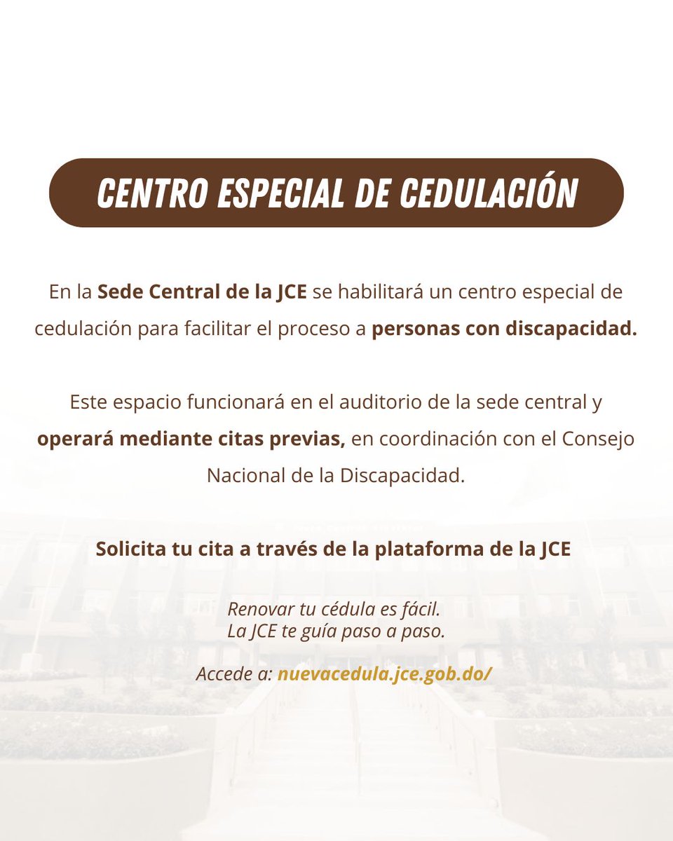 juntacentral's tweet photo. Renovar tu cédula es fácil. La JCE te guía paso a paso. Accede a: 🔗 https://t.co/9IZCuTuHMI

¡Tu cédula eres tú, porque tu identidad es única!

#NuevaCédulaRD https://t.co/djnLapJVnm