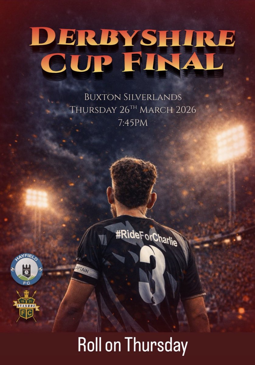 AlkenSystems's tweet photo. Good luck to @HayfieldClub in their @DerbyshireFA County Cup Final on Thursday 26th March @Buxton_FC https://t.co/LTd5n66Kox