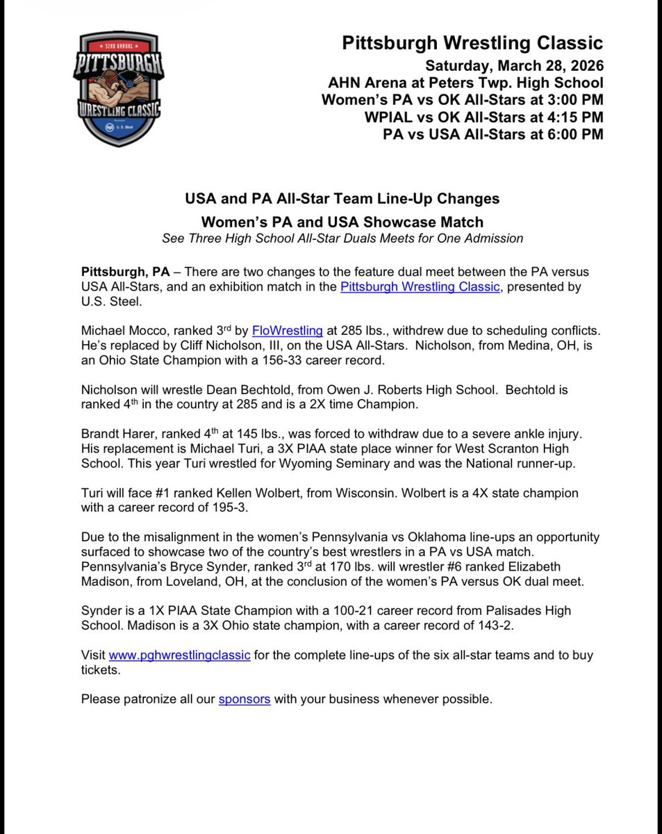 Pittsburgh Wrestling Classic tweet media