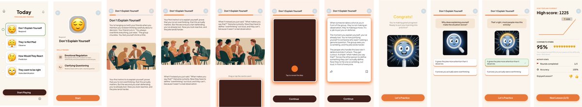 jonchamberlin2's tweet image. Second iteration of the mobile app for social skills
This is the minimum flow of the app's primary action, plus some paywalls
#MobileApp