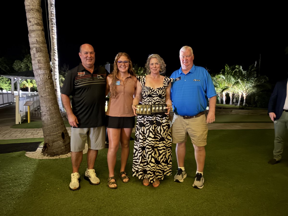FrenchOil's tweet photo. A win on the course to go with the work we do every day on the floor. The French Oil team, Jason McDaniel, Reaghan McDaniel, and Tayte French Lutz, took first place at the PEMA golf tournament, joined by Chris Williams of DMN Westinghouse. https://t.co/4aCK48TWvy