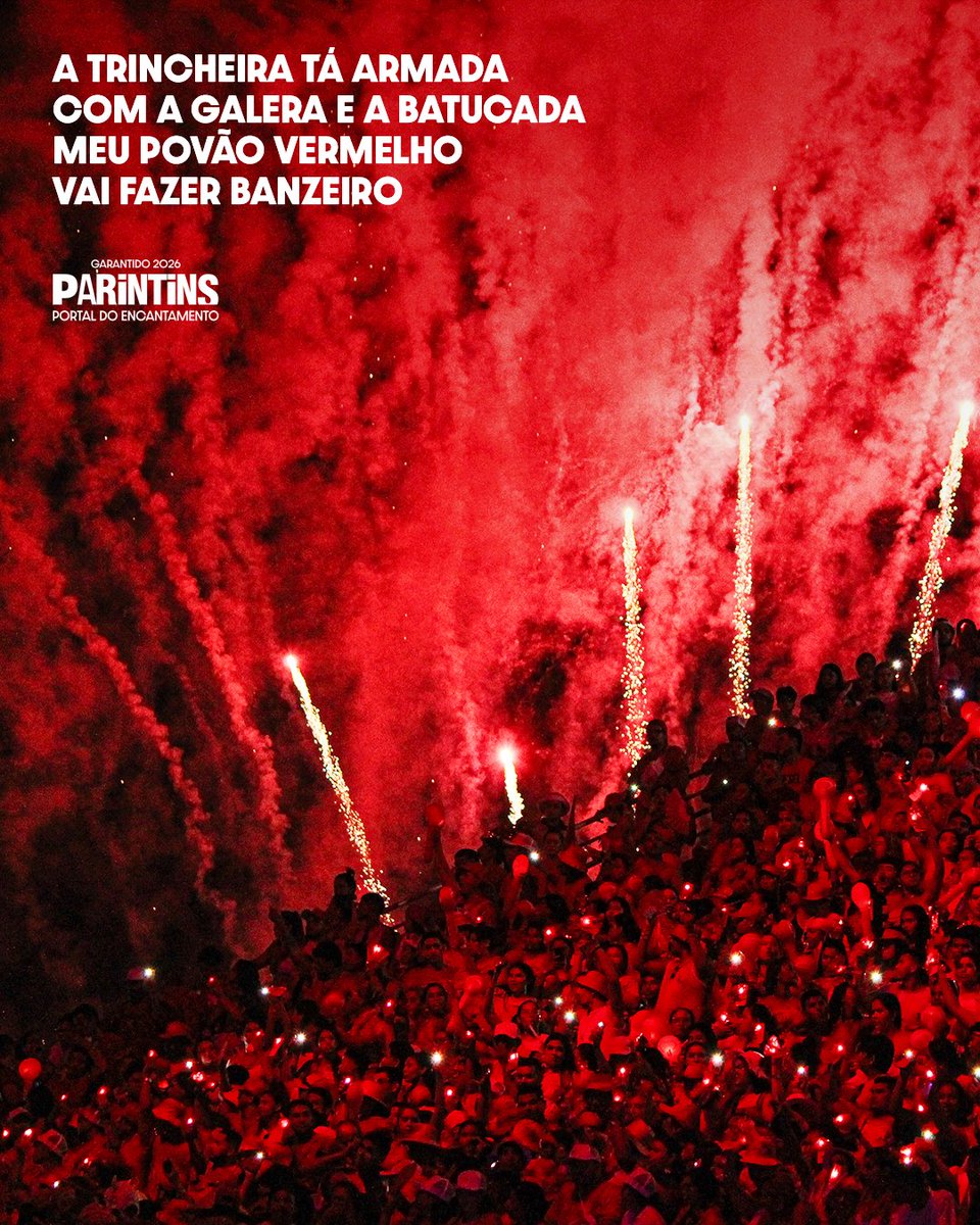 A gente vai pra cima de vermelho
é brasa, fogo, força de guerreiro…🐮♥️

Daqui a pouco, às 19h, apresentaremos mais uma toada de 2026. Fiquem ligados no  nosso canal do Youtube!