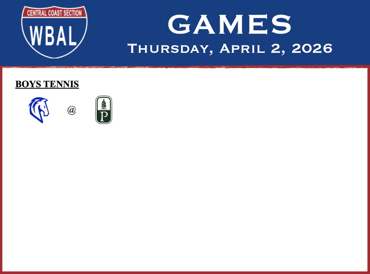 wbal_ccs's tweet image. WBAL Games 4/2:
Boys Tennis 🎾

@NuevaAthletics #Pinewood
