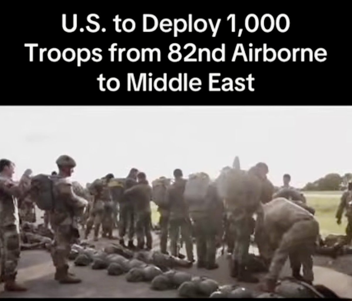 VIDEO: The United States is set to deploy a force of no fewer than 1,000 soldiers from the 82nd Airborne Division to the Middle East in the coming days, drawing on a formation renowned for its capacity to conduct parachute insertions into high‑risk environments and secure terrain