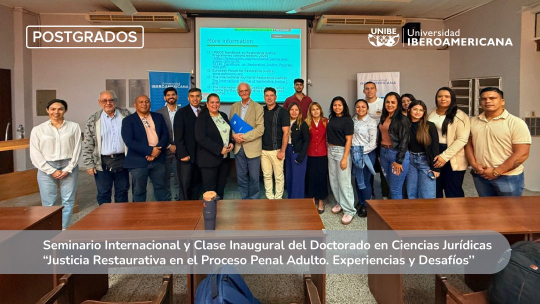 unibepy's tweet image. 🇧🇪De esta forma vivimos una jornada histórica y extremadamente fructífera en nuestra Facultad de Postgrados. Iniciamos el Doctorado en Ciencias Jurídicas con una magistral clase del Prof. Ivo Aertsen, Profesor Emérito de la Universidad de Lovaina, Bélgica.⚖️
#UnibePy #Postgrados