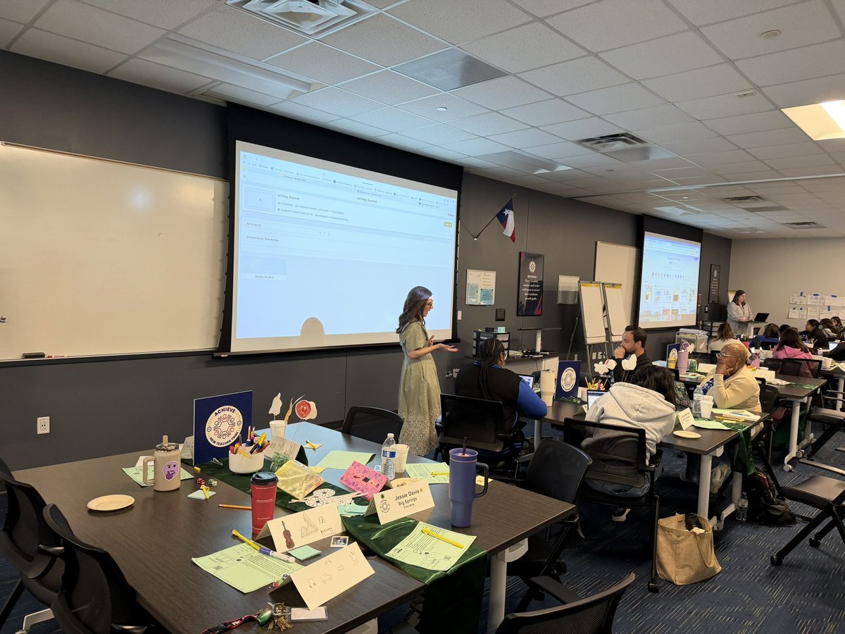 RISDiTeam's tweet photo. We had the opportunity to spend some time with new teachers during Achieve yesterday &amp; today! We loved sharing about a few of our district instructional technology tools. #RISDDreamBig  @goformative @canva @GetSchoolAI @Schoology @Seesaw https://t.co/klV2sKdNzv