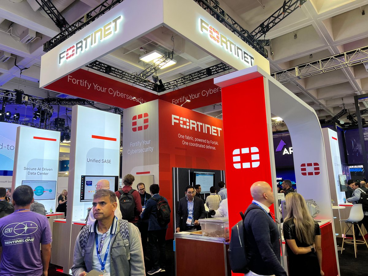 Fortinet's tweet image. Standing room only at our #Fortinet booth! 👥💬

Our afternoon sessions are packed at #RSAC2026, we're seeing a strong turnout across our theater as attendees dive into agentic AI, SecOps, SASE, and more.

📍 Stop by Booth #N5762 to connect with our experts!
🔗 Get the full