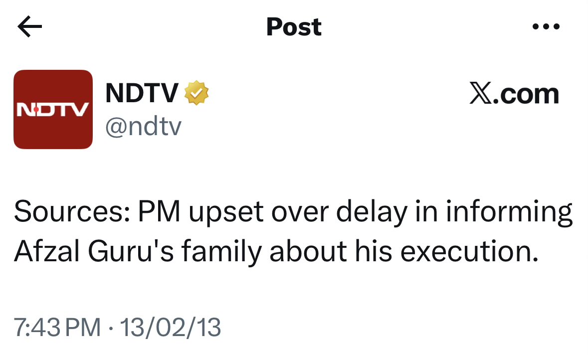 Sonia Gandhi cried for slain Batla House terrorists, not for martyred Police Officer Mohan Chand Sharma 

Her puppet was upset that Terrorist Afzal Guru’s parents were not informed about the execution promptly 

CONg love for terrorists was unparalleled 

Never Forget, Never