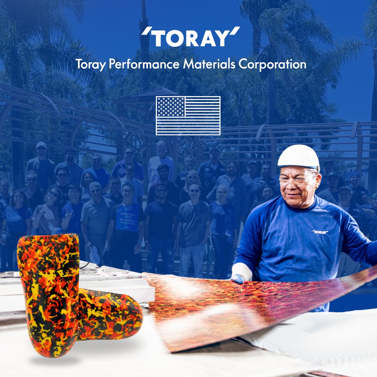 TorayPMC's tweet photo. At Toray PMC, we take pride in our American manufacturing roots in Camarillo, CA. We’re committed to supporting partners who value high‑quality, American‑made thermoplastic composites, delivering high performance materials and exceptional service every step of the way. https://t.co/6L5TP2u20V