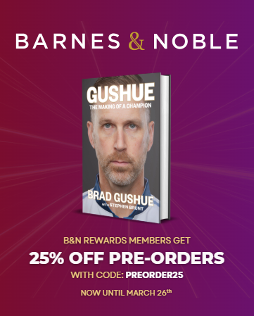 TeamGushue's tweet photo. If you shop at Barnes &amp; Noble, now is a great time to get a deal on pre-orders for Brad's book! Use the code PREORDER25 to save 25% until March 27, 2026 2:59am EST! Premium members can save an additional 10%!

https://t.co/9Zni9kkf2B https://t.co/KxvFZtKvtS