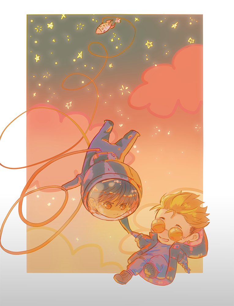 wip1502_'s tweet photo. vashwood in space✨ with 🌶️part 2🌶️ included in Final Frontier zine✨  #vashwood #trigun https://t.co/tOaO97Rxpf