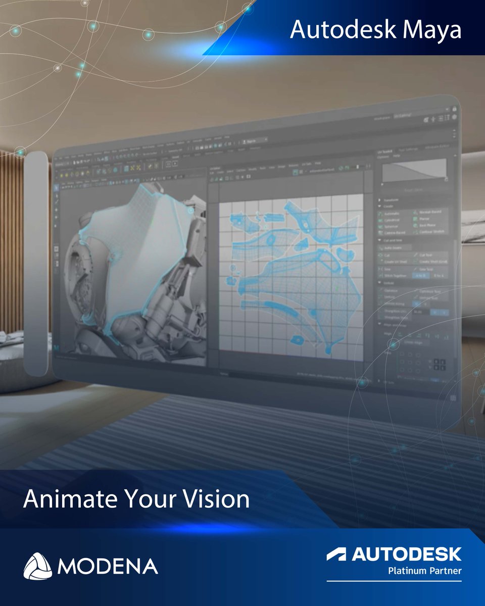 Bring your vision to life.

<a href="/autodesk/">Autodesk</a>  Maya's comprehensive toolset for modeling, rigging and animation helps you bring your characters to life.

Animate with depth: modena.co.za/autodesk-maya-…
 
#Autodesk 
#Maya 
#Animation