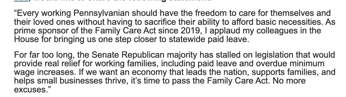 StephenJ_Caruso's tweet photo. Inbox: State Sen. Maria Collett (D., Montgomery), who also sponsors a paid family leave bill, says "no more excuses" for her chamber to vote on a proposal following the House action. The Senate passed her bill out of committee in June 2024, but hasn't touched it this session. https://t.co/Twb2ruBVA0