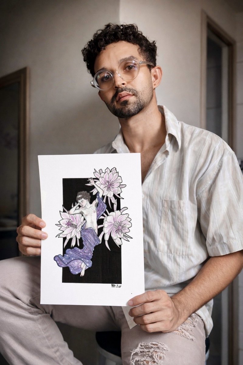 heitormsilva's tweet photo. “Lady of Night”

🖌️ Original artwork
📐 Mixed technique (India ink pen + colored pencils)
📄 A4 paper (21x29.7 cm)

#eroticart #gayart #queerart #artforsale #queerartist https://t.co/RBiW2szd2p