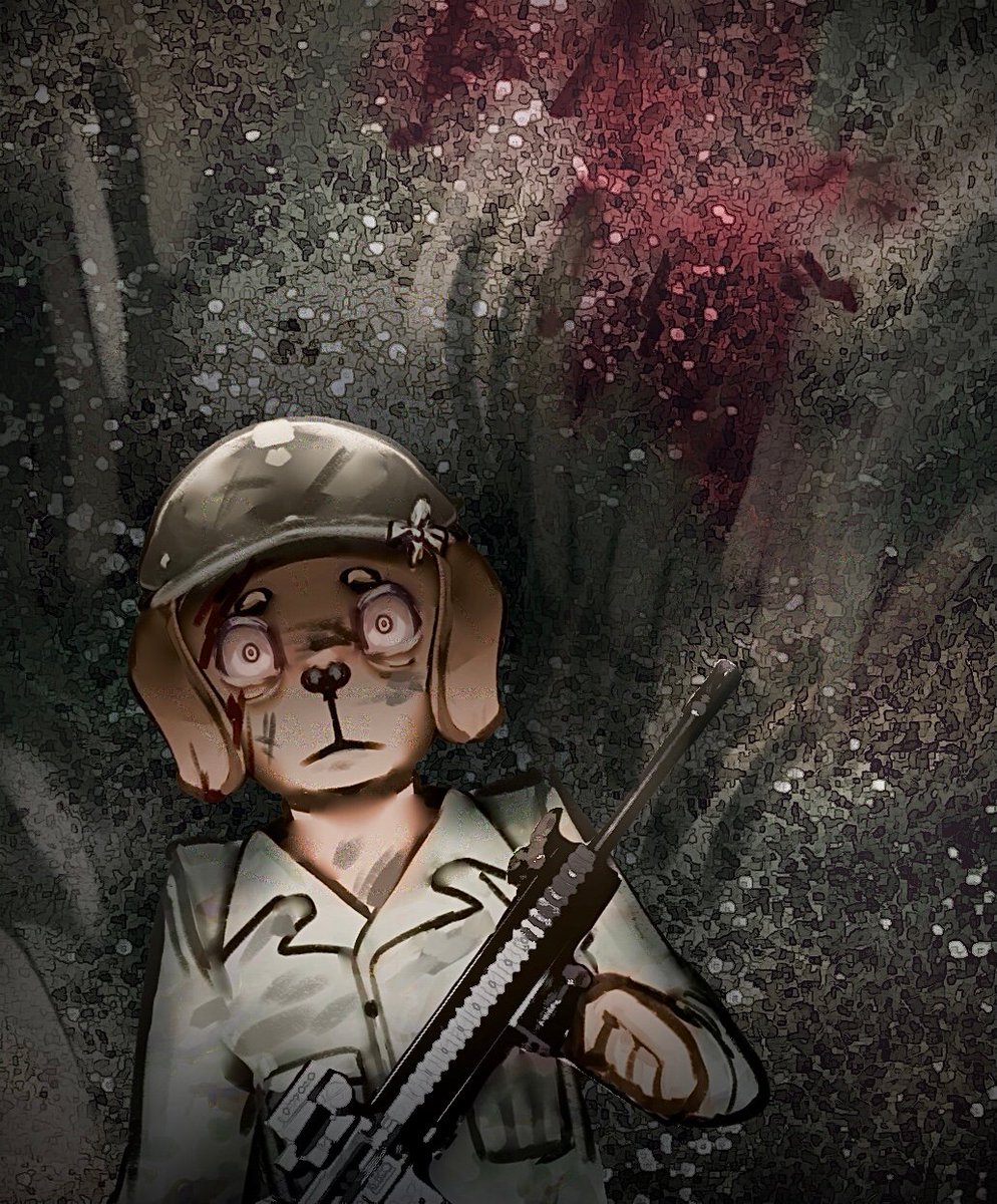 PastelRei1's tweet image. Redrew AI slop

Ok I don't think I can rlly call it a redraw, but I can't call it fanart either. Maybe mock art? 
#art #AIslop #redraw #military