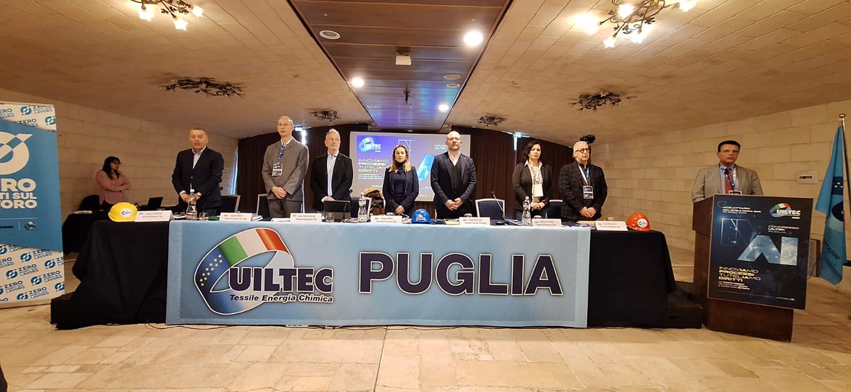 Si è tenuto oggi a Noicattaro-Bari il IV Congresso della Uiltec Puglia alla presenza della Segretaria Generale nazionale <a href="/danielapiras977/">Daniela Piras</a> .
Auguri di buon lavoro alla nuova Segreteria guidata da <a href="/AngeloDerrik/">Angelo Derrik</a> 
<a href="/UILTECNAZIONALE/">UILTEC</a>