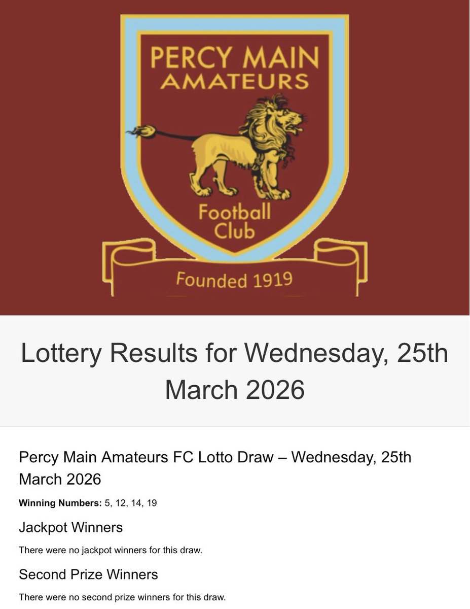 Percy Main AFC tweet media