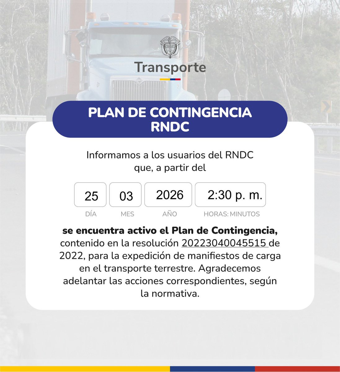 MinTransporte tweet media