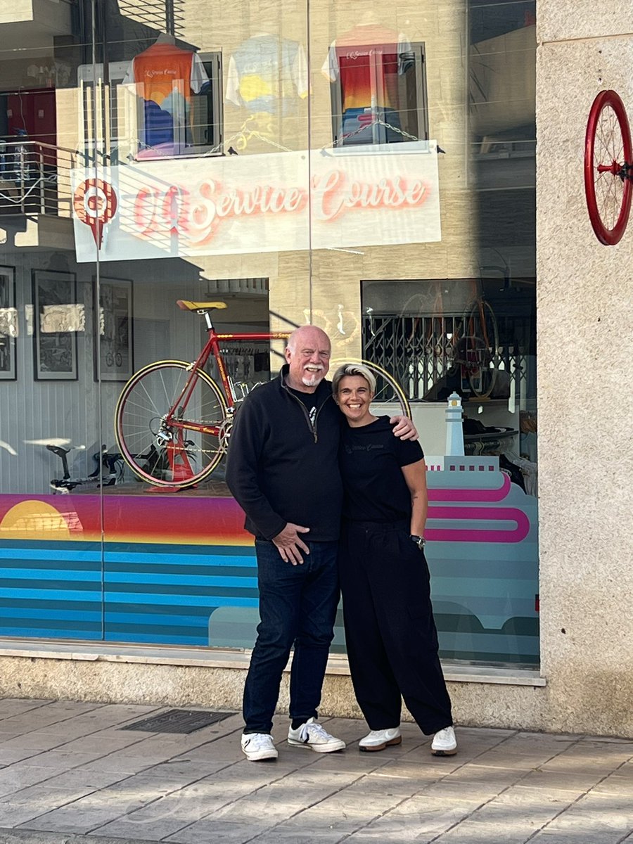 OttilieQ's tweet photo. What a wonderful week with my Pops. He helped me move here, move shops last year and now seen the new shop in full bloom, absolutely chuffed he’s been a massive part of it all. Muchas gracias papá 🥰 #OQServiceCourse #myshop #cycling #Mallorca https://t.co/xxK0DPjPgW