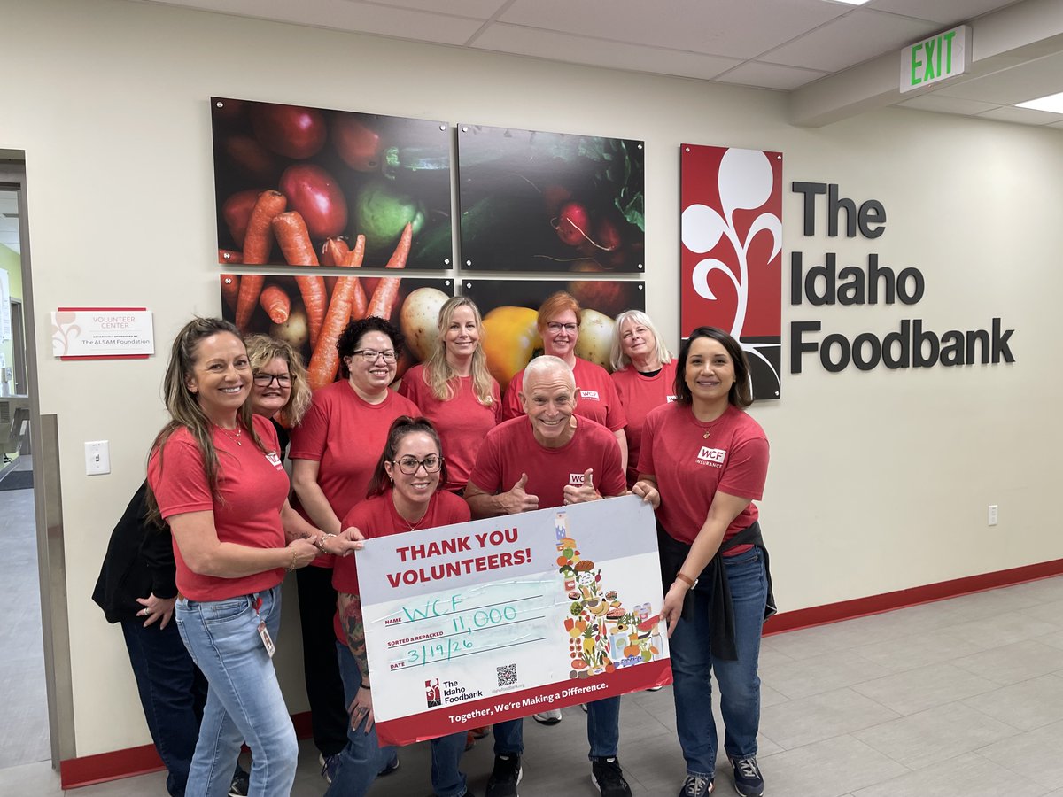 Thanks to our Idaho team for their recent time volunteering at the Idaho Foodbank!

Together, they helped pack 11,000 pounds of food to support families across the state. We’re grateful for this meaningful partnership and the impact we’ve made together over the years, with WCF