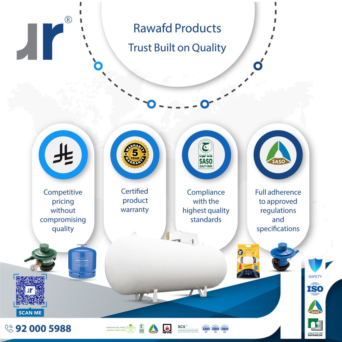 rawafdco1's tweet photo. منتجات روافد… ثقة تُبنى على الجودة في روافد نوفر حلول غاز متكاملة تجمع بين:
 ✔ الالتزام الكامل بالمواصفات والأنظمة المعتمدة 
✔ تطبيق أعلى معايير الجودة المعترف بها
 ✔ ضمان معتمد على المنتجات
 ✔ أسعار تنافسية مدروسة بدون الإخلال بالجودة 

لأن السلامة والجودة ليست اختيار… بل انها قيمة نلتزم بها
 📞 للاستفسار: 920005988

 https://t.co/i3JzMa9v2M

 #منظم_ضغط #منظمات_الغاز #معدات_غاز #سلامة_الغاز #جودة_سعودية #علامة_الجودة_السعودية