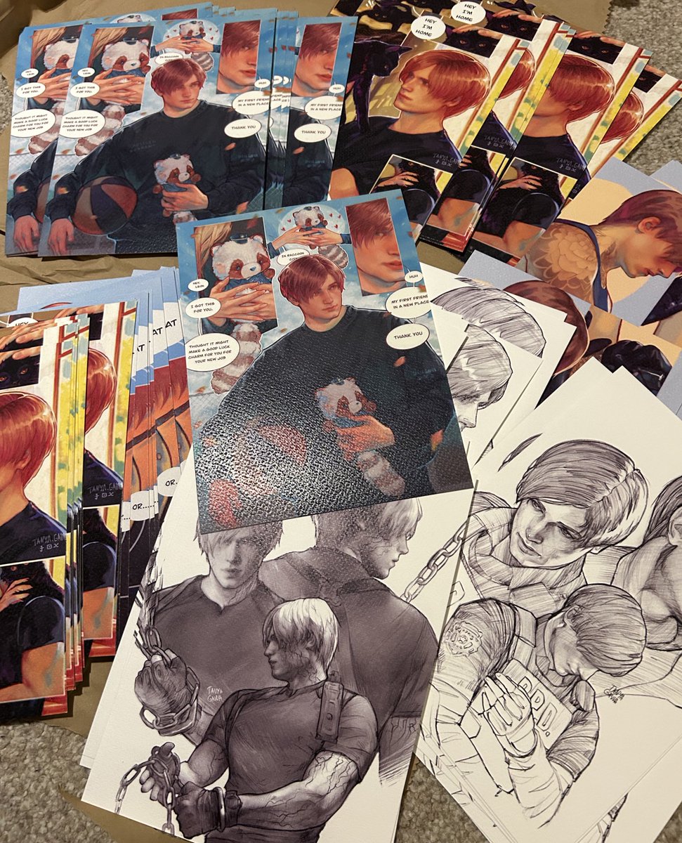 tanyagavva's tweet photo. A5 prints SO cute 🥲 

RE2R Leon will be forever my favourite 

#LeonKennedy #ResidentEvil https://t.co/4hjBDWSacw