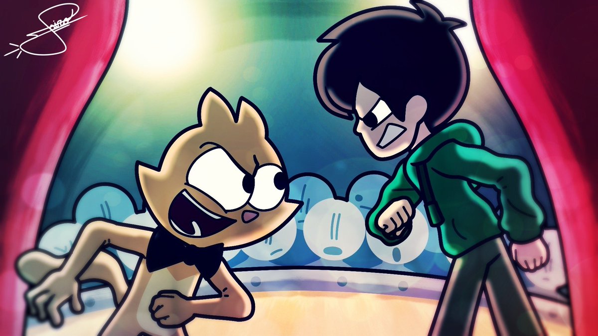 zJairoArt's tweet photo. Conroy Cat & Edd (EddsWorld) Fighting on Stage! :O
Request art by: @SmashLawlFan
#Edd #EddsWorld #ConroyCat https://t.co/rC77e0D8hB