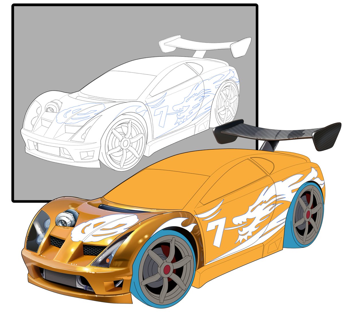 It's time to start with the February commissions...

We all know this car here.