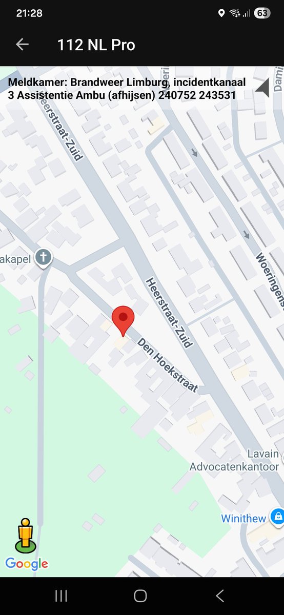 Assistentie Ambulance bij afhijsen