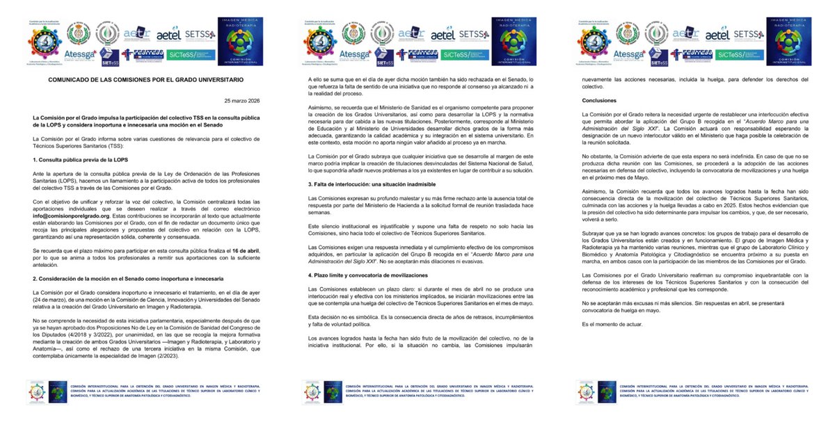 SETSS- Sociedad Española de Técn. Sup. Sanitarios tweet media