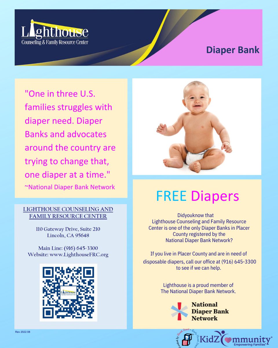 _KidzCommunity's tweet photo. @lighthousefrc provides access to a range of valuable resources, including FREE DIAPERS for qualifying families. QR code is provided for your convenience 💜 https://t.co/hlBdZo38xQ