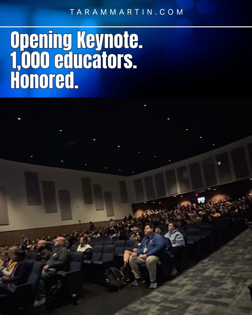 TaraMartinEDU's tweet photo. One message:
Cannonball In!

100+ speakers. 1,000 educators.

Honored to open the keynote for this incredible district!🥹

They didn’t just talk about change… they jumped in!

And their referendum passed.🎉

https://t.co/TiWGj8Jq08

#RealEdu #Cannonballin #speaker #education https://t.co/jHUCObCknv