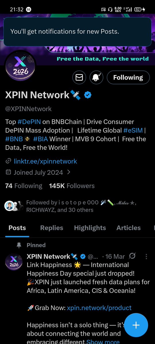 <a href="/ELLIPAL/">ELLIPAL</a> <a href="/XPINNetwork/">XPIN Network🛰️</a> Really appreciate you <a href="/ELLIPAL/">ELLIPAL</a>  x Xpinnetwork
Happy 8th anniversary bullish on what your cooking .