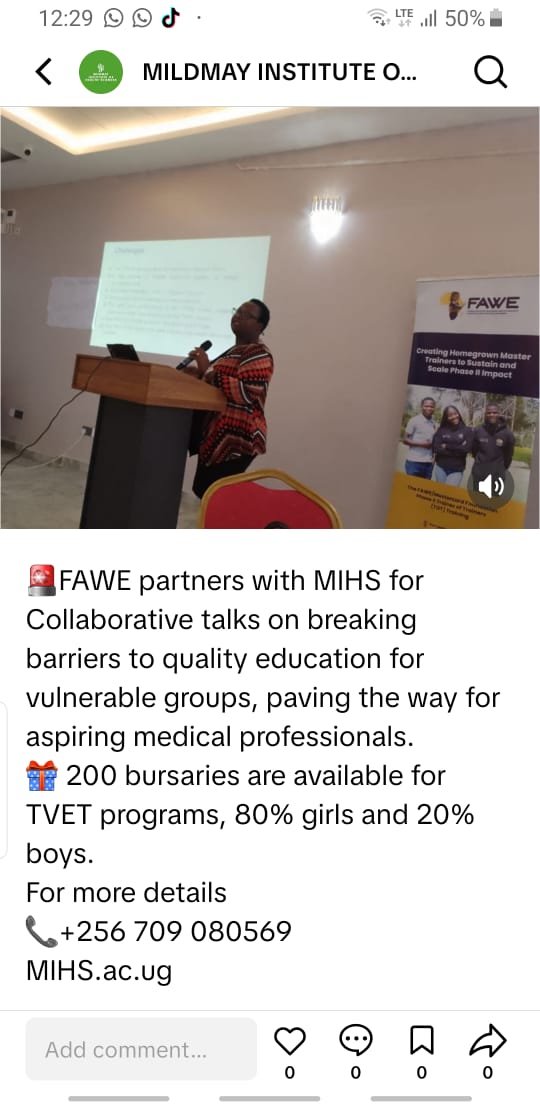 Mildmay Institute of Health Sciences (MIHS) tweet media