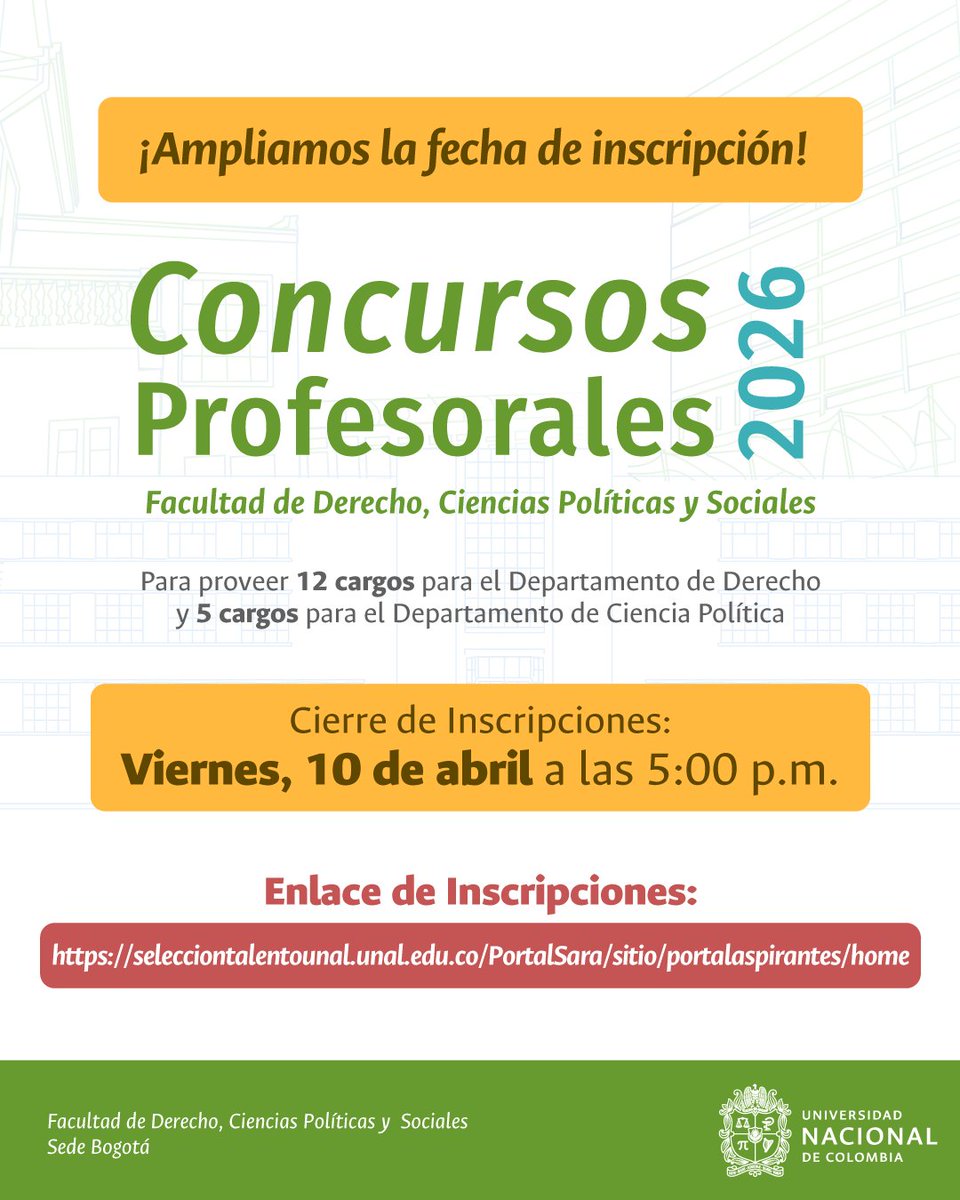 Facultad de Derecho, Ciencias Políticas y Sociales tweet media