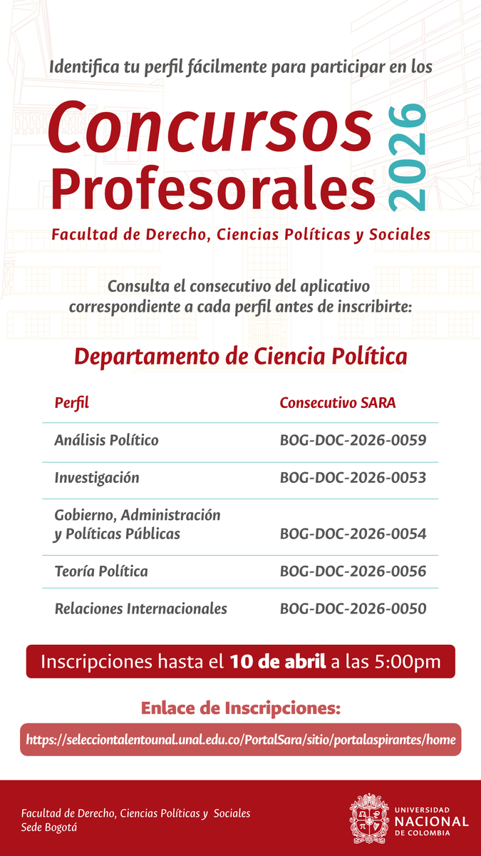 Facultad de Derecho, Ciencias Políticas y Sociales tweet media