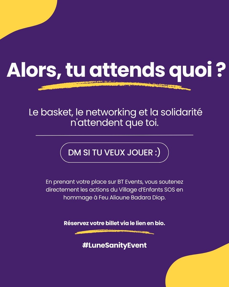 lunesanityevent's tweet photo. Fais partie de l'histoire du #LuneSanityEvent.
DM si tu veux jouer.
Les billets spectateurs sont DISPONIBLES. Votre présence soutient aussi la cause !
🎟️ Billetterie : Disponible sur la plateforme BT Events.
https://t.co/CiR9Cl8ySi https://t.co/XChSZHVCqp