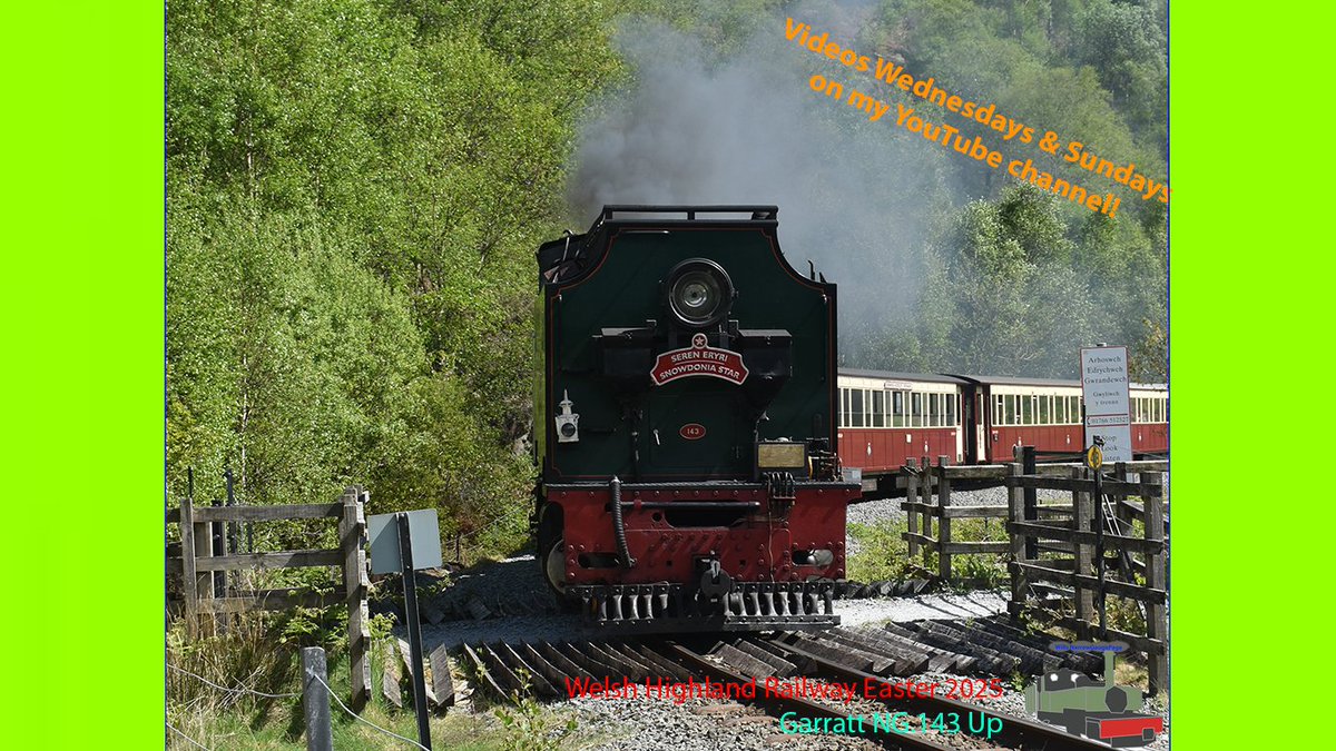 Welsh Highland Railway Easter 2025: Garratt NG.143 Up. Check it out youtu.be/aTacq1WzaR0 Thanks!