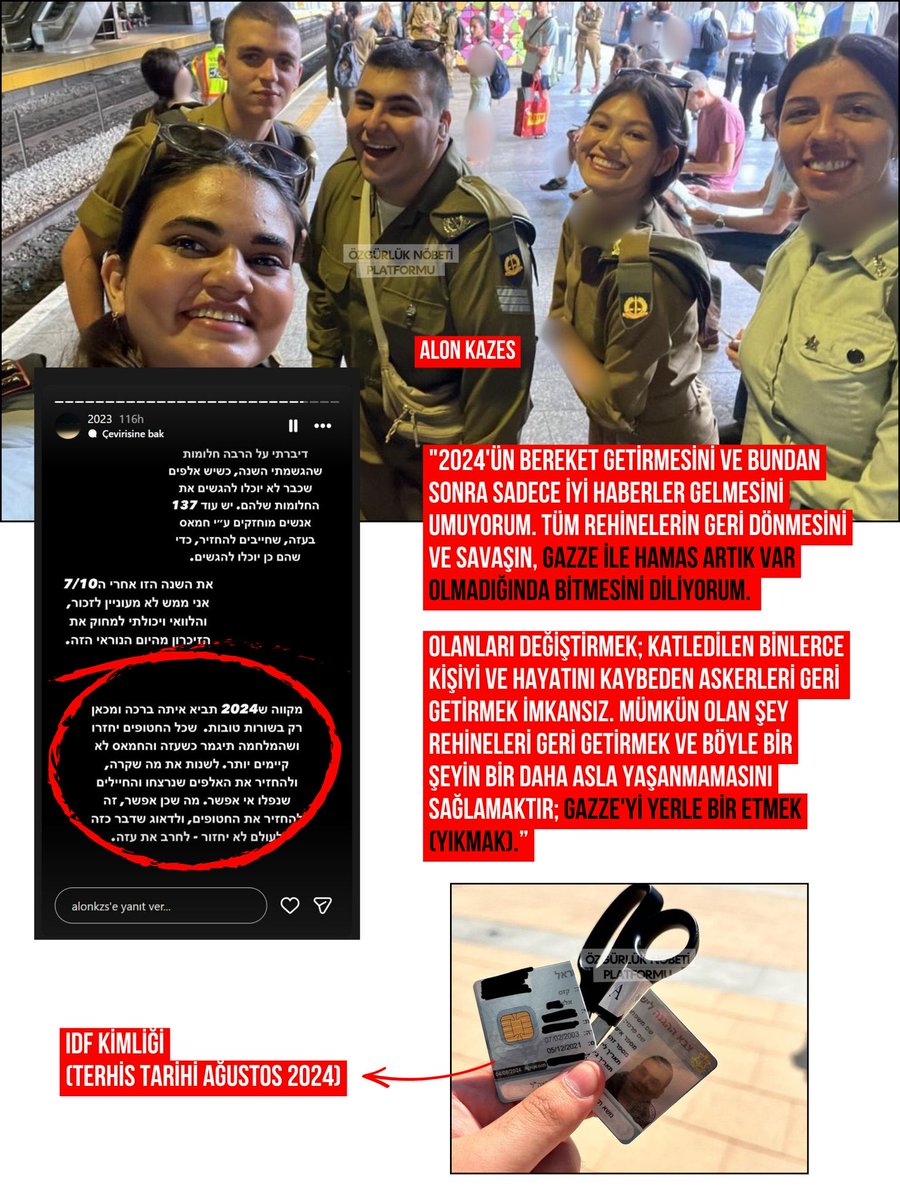 🔴 ÖZGÜRLÜK NÖBETİ PLATFORMU İFŞAATLARINA DEVAM EDİYOR:

Varan 8

Siyonist baba ve oğlunu İfşa Ediyoruz!

Bu Bir İhbar ve Suç Duyurusudur!

Siyonist İsrail Ordusunun Askeri Savcılığı'nda görev alan alçak terörist Alon Kazes (Küçükkazes) ve sosyal medyada siyonist propaganda yapan