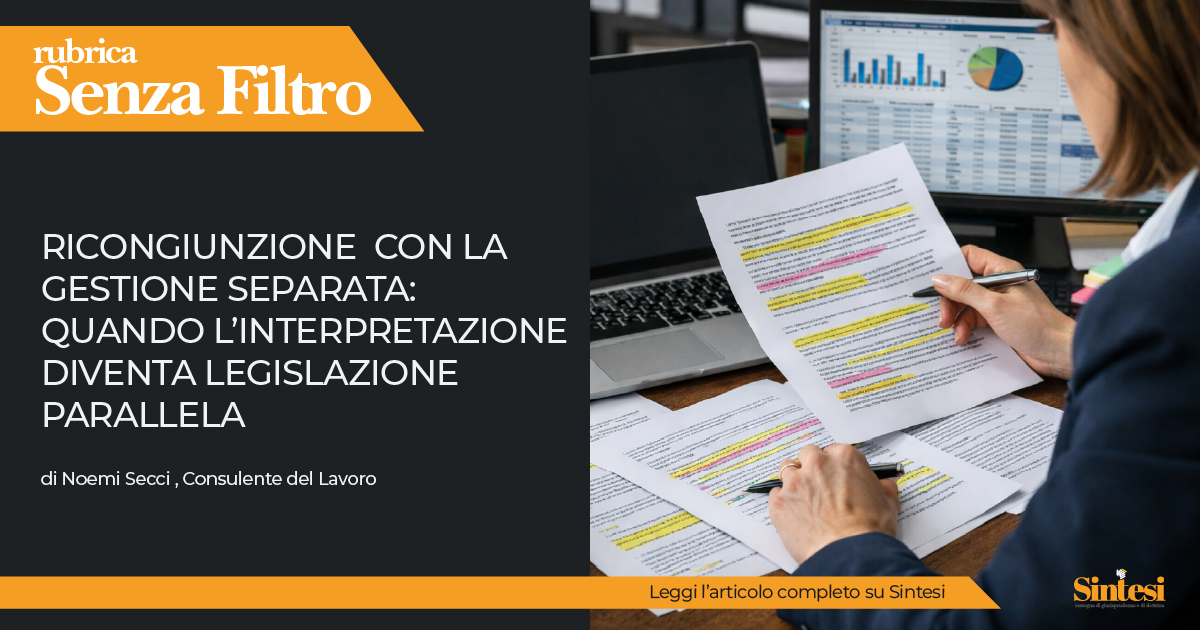 💬 Ricongiunzione e gestione separata: interpretazione o riscrittura della legge?
Un tema destinato ad alimentare il dibattito (e probabilmente il contenzioso).
 🔗 consulentidellavoro.mi.it/estratti-rivis…

#INPS #Previdenza #Ricongiunzione #DirittoDelLavoro #ConsulentidelLavoro #Giurisprudenza
