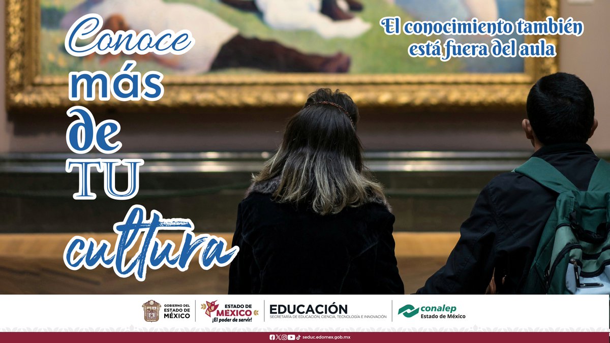 Conalep_Edomex's tweet photo. Aprovecha el tiempo libre para conocer más sobre nuestra historia y cultura 🇲🇽

Visitar museos 🏛️, zonas históricas 📍o centros culturales puede inspirarte ✨ y enseñarte algo nuevo 📚

#ApasionadamenteCONALEP #OrgullosamenteCONALEP #ElPoderDeServir https://t.co/Gbh3551aAh