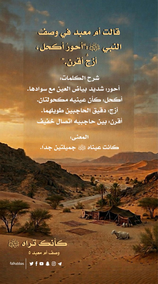 Falhabbas's tweet photo. #كأنك_تراه_ﷺ_وصف_أم_معبد https://t.co/FifCU4NAQO