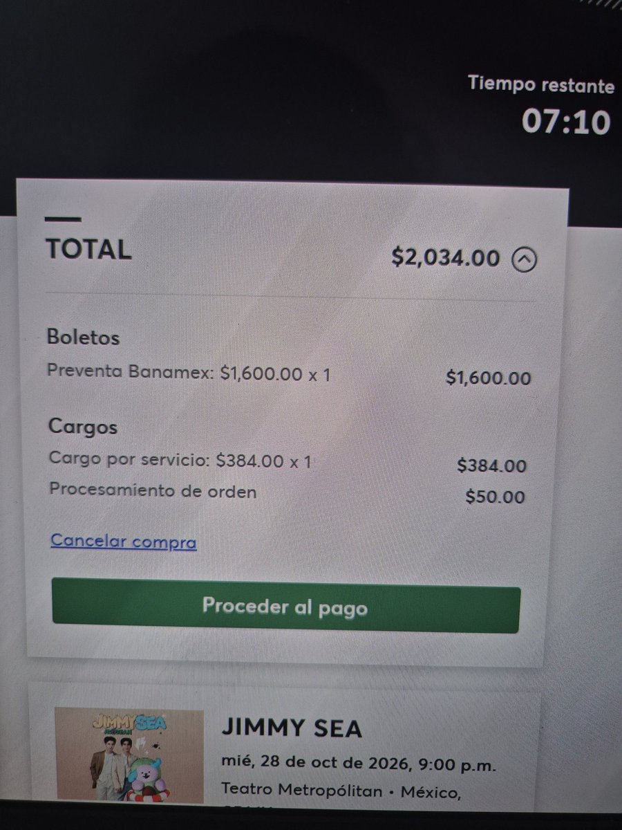 Realmente los boletos sin beneficios ni nada no son tan caros pero no tengo dinero ahorita 😭 si me cae dinerito tal vez lo considere después si es que aún quedan

#JSWITHAVOCEANINMEXICO