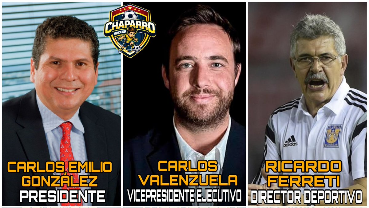 LA NUEVA ERA DIRECTIVA
Carlos Emilio González / Presidente
Carlos Valenzuela /Vicepresidente Ejecutivo
Ricardo Ferreti / Director Deportivo