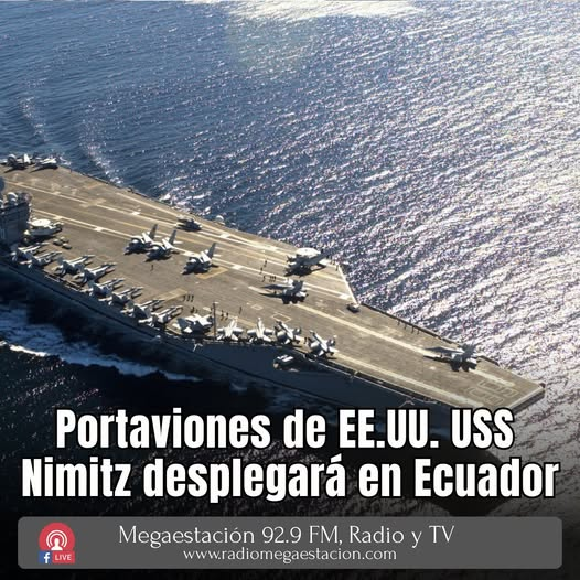 🔴  MUNDO  ||  El portaviones estadounidense USS Nimitz desplegará este año una serie de ejercicios militares junto a diez países de América Latina
👉  radiomegaestacion.com/?p=106129