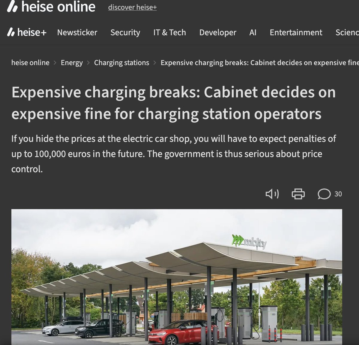 electricfelix's tweet photo. Did German CPO's really take things too far?
It seems that it's not just me who thinks so! Soon you won't just be dealing with my tweets: you might just receive a fine up to: € 100K #katching
Oh yes, this is a beautiful day. Good luck to all involved!
⚡️⚡️
#alwaysbecharging https://t.co/jx0ocFamHH